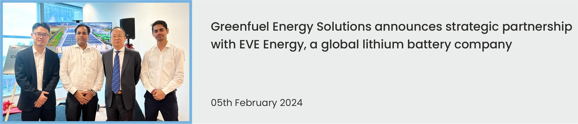 Partnership with EVE Energy